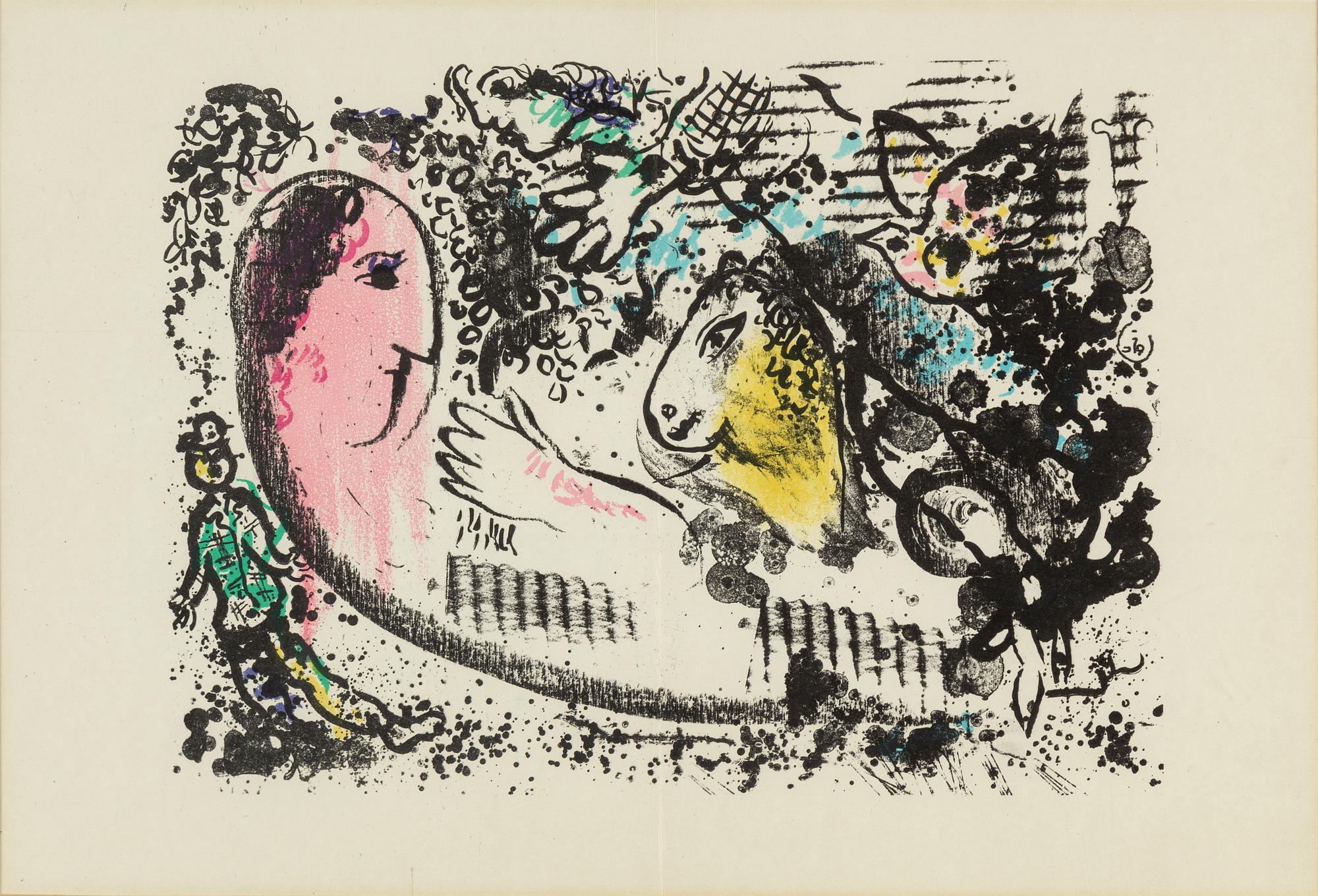 MARC CHAGALL,  lithograph in colours from Derrière le Miroir nr 182 1969.