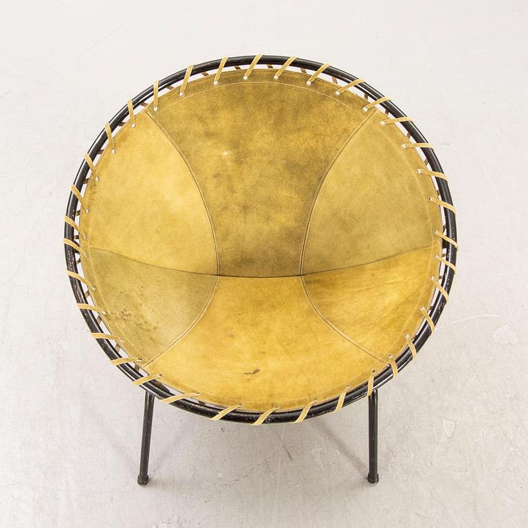 A Hans Olsen 1960s suede "Balloon Chair" armchair for Lea Design.