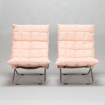 Harri Koskinen, A pair of 'K Chair' lounge chairs, Woodnotes, Finland.