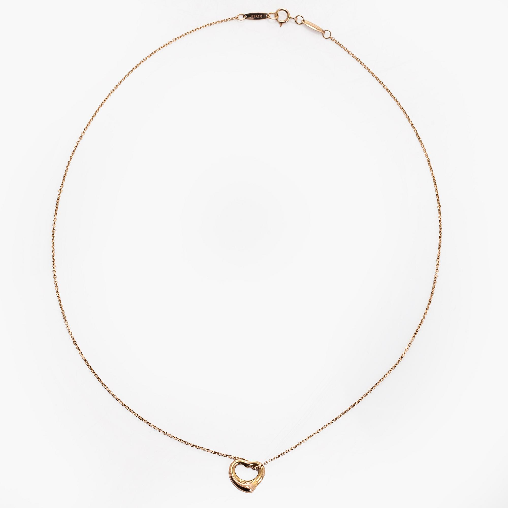 Tiffany & Co, Elsa Peretti, kaulakoru, "Open Heart", 18K kultaa.