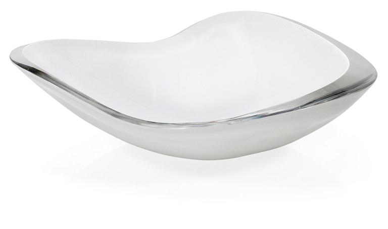 A Gunnel Nyman "Egg-shell" glass bowl, Iittala, Finland.