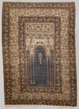 Carpet, oriental, silk, 175 x 125 cm.