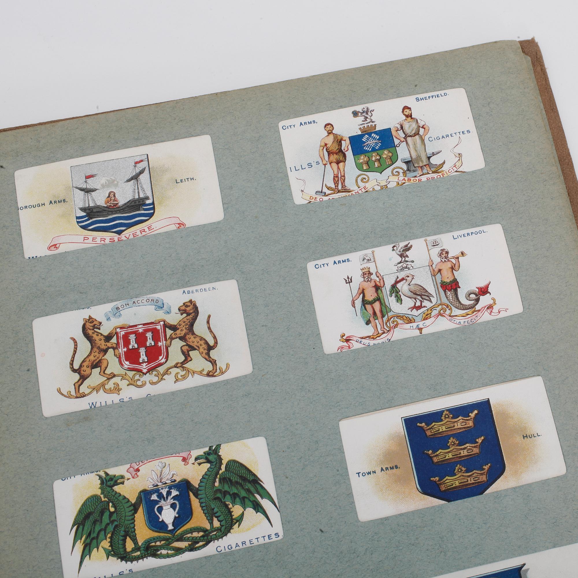 SAMLARKORT, ca 200st, album med cigarettkort, "Will's Cigarett Card Album", Storbritannien, 1900-talets början.