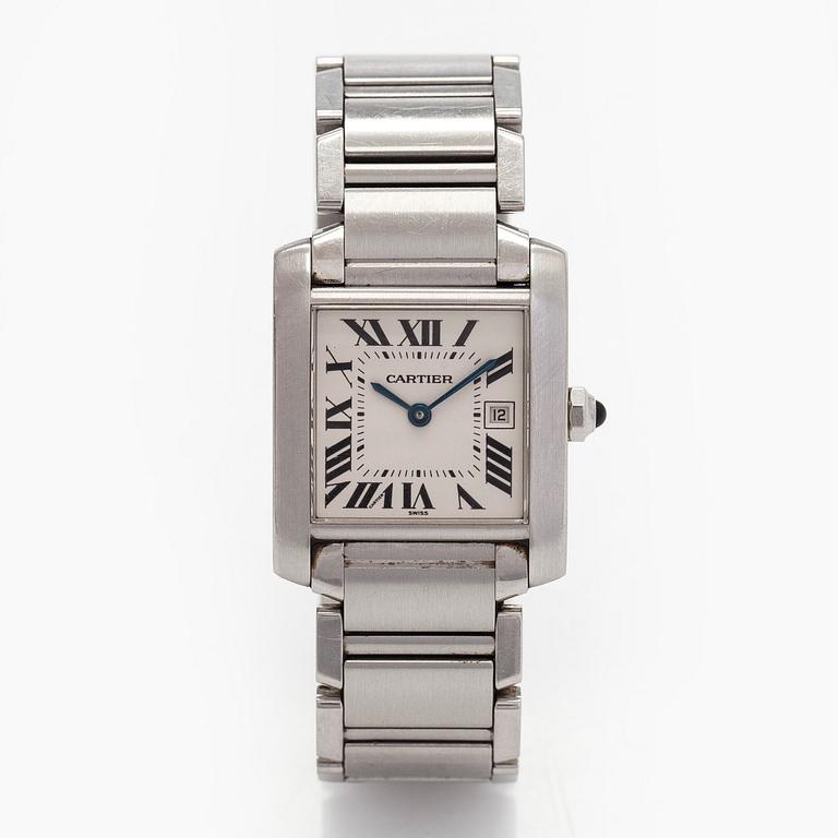 Cartier, Tank, Francaise, rannekello, 30 x 25 mm.