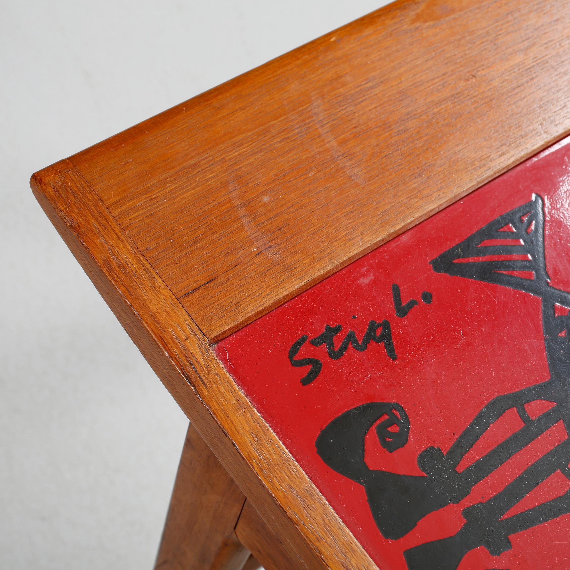 A "579-111" sofa table by Stig Lindberg andDavid Rosén, Triva-Dura-series for A/B Nordiska Kompaniet Verk., approx 1959.