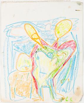 ERLAND CULLBERG, Chalk drawings, 10, signed.