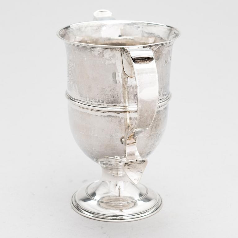 Joseph Lock, A sterling silver double handle goblet, London 1779.
