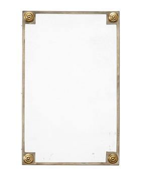 397. A Svenskt Tenn pewter and brass mirror, Stockholm 1929.