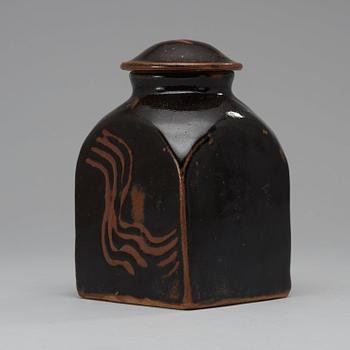 A Bernard Leach stoneware jar and cover, St Ives, England.