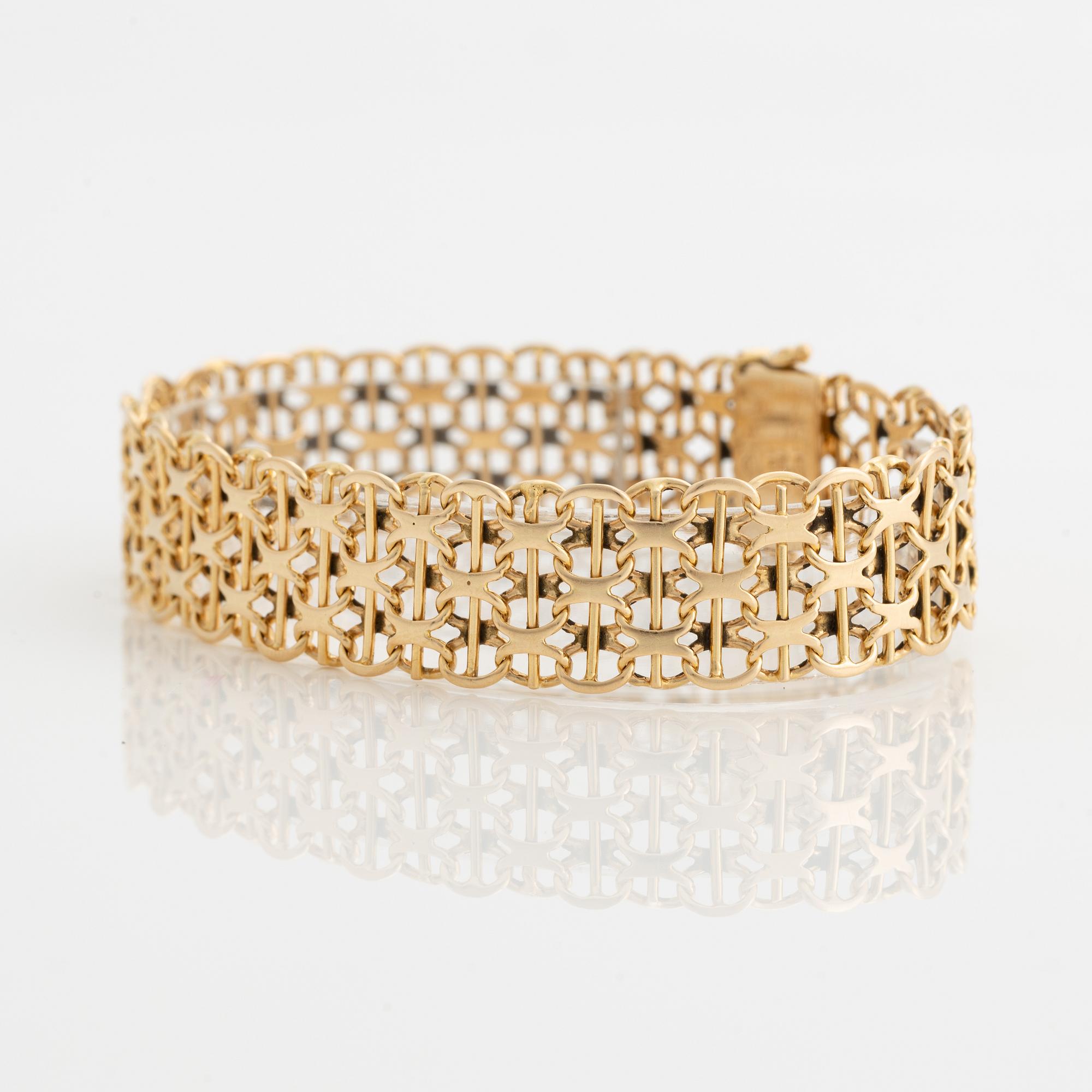 Armlänk, 18K guld, x-länk,