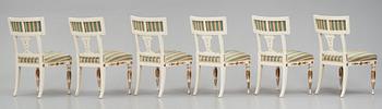 A set of six late Gustavian chairs by M Lundberg.