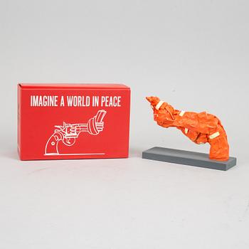 Carl-Fredrik Reuterswärd/ The Non-Violence Project Foundation, a polyresin sculpture 2017, Certificate numbered 15/30.