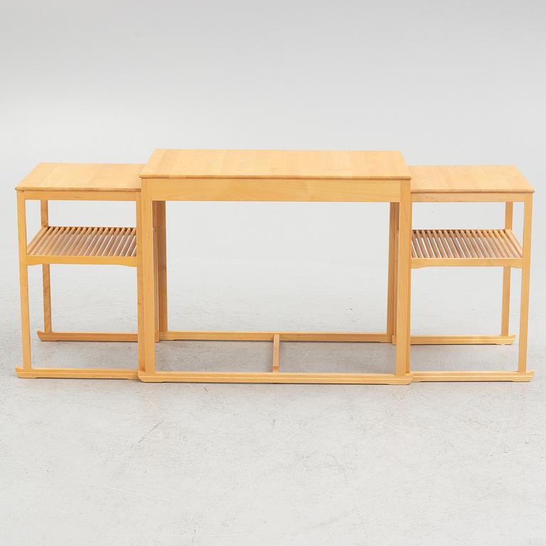 Carl Malmsten, a three-piece nesting table, 'Släden', City Möbler AB.