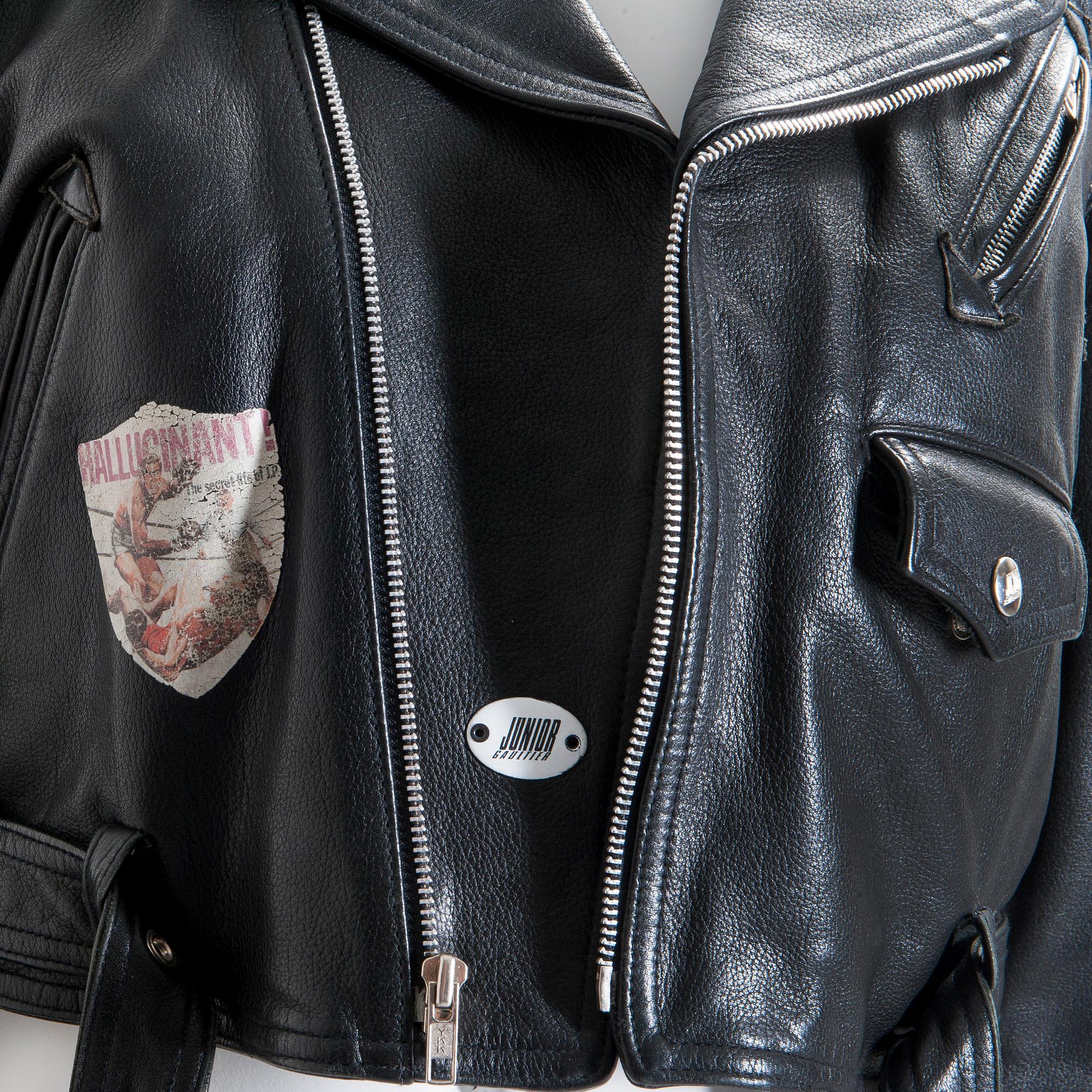 SKINNJACKA, "Bikermodell", Jean Paul Gaultier, 1980-tal, Storlek M.