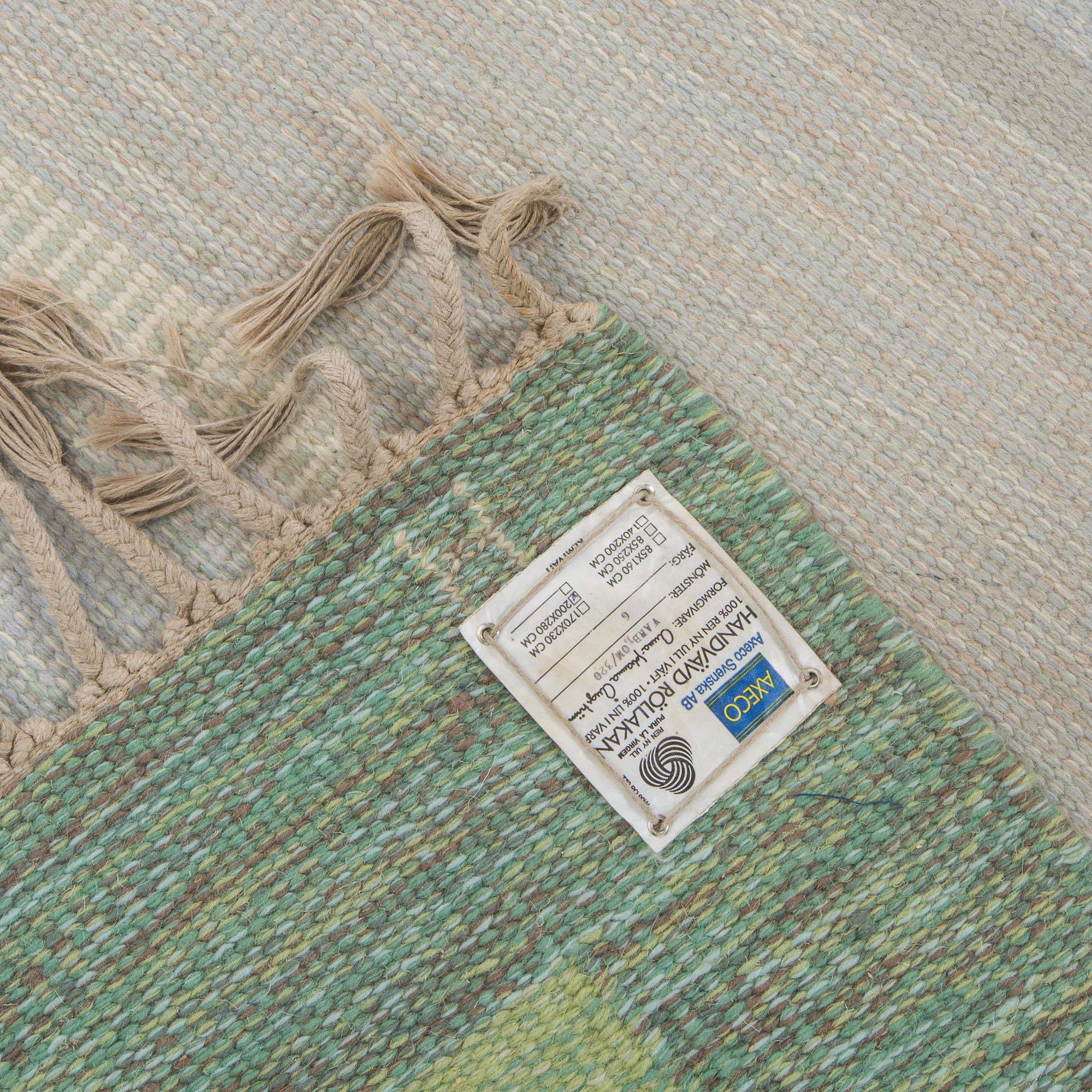 FLAT WEAVE. "Vårblom". Signed Å (Anna Johanna Ångström), Axeco, ca 280 x 195 cm.