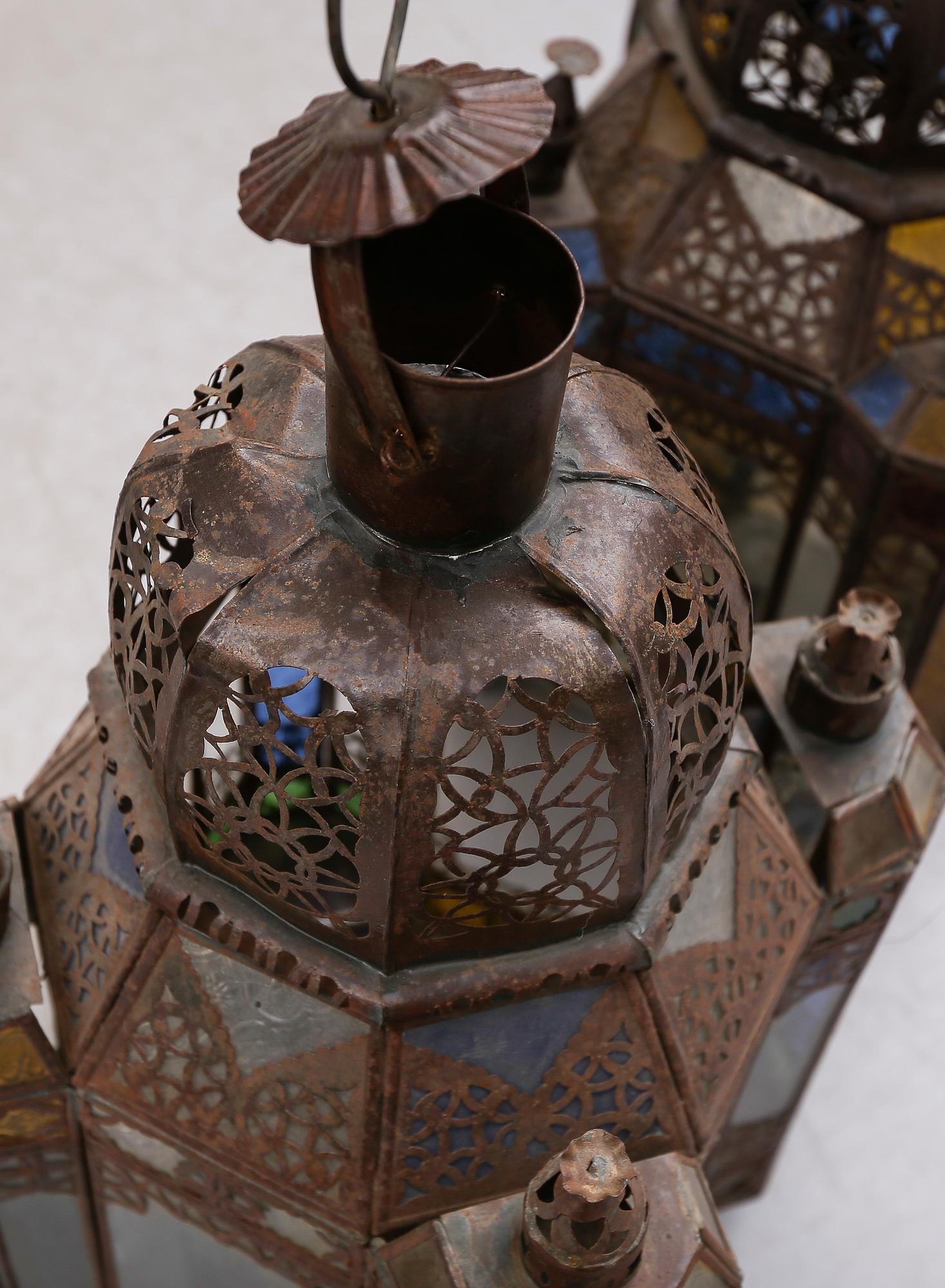 LYKTOR, 1 par, plåt, Marocko, 1900-tal.