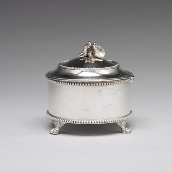 Petter Eneroth, sockerskrin, silver, Stockholm 1789. Gustavianskt.
