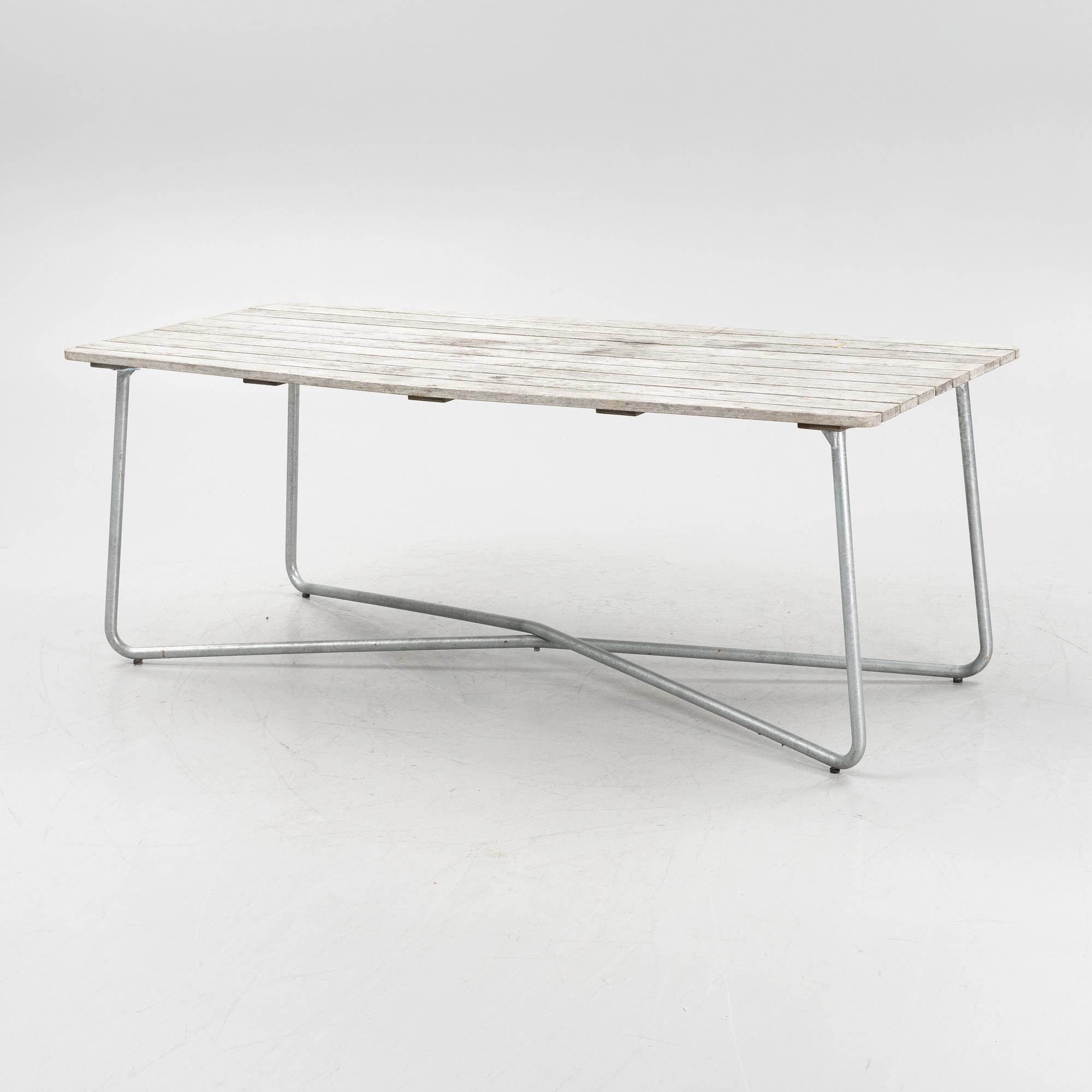 Arthur Lindquist, matbord och 8 karmstolar modell A2, Grythyttans stålmöbler, 2000-tal.