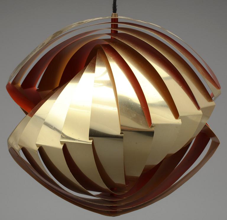 TAKLAMPA, "Konkylie" / "Tivolilampan", Louis Weisdorf, Lyfa, Danmark. 1960-tal. Höjd ca 40 cm.