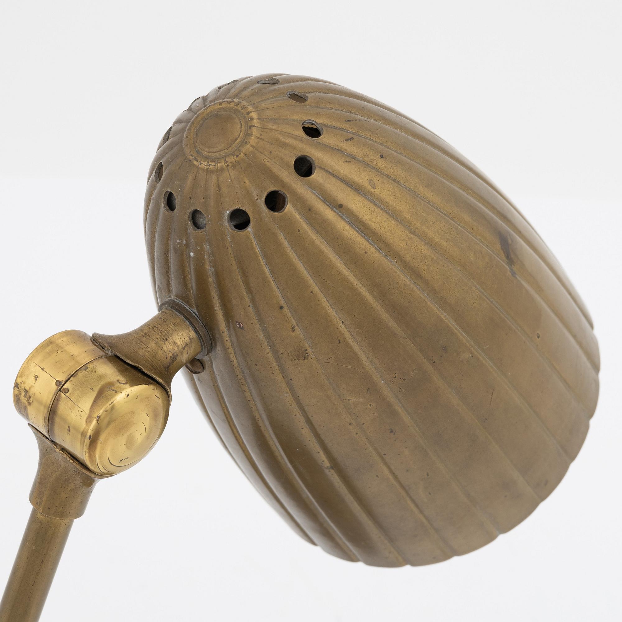 Harald Notini, skrivbordslampa/vägglampa, modell "15470", Arvid Böhlmarks Lampfabrik, 1940-tal.