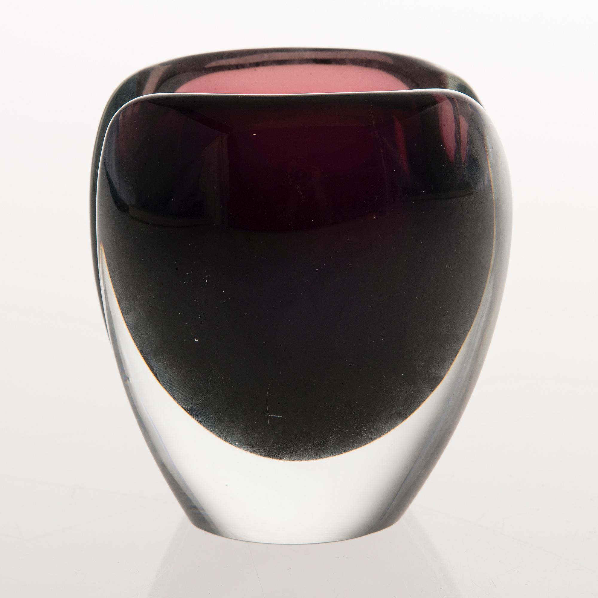 KAJ FRANCK, A KF106 glass vase signed K. Franck Nuutajärvi Notsjö, -58.