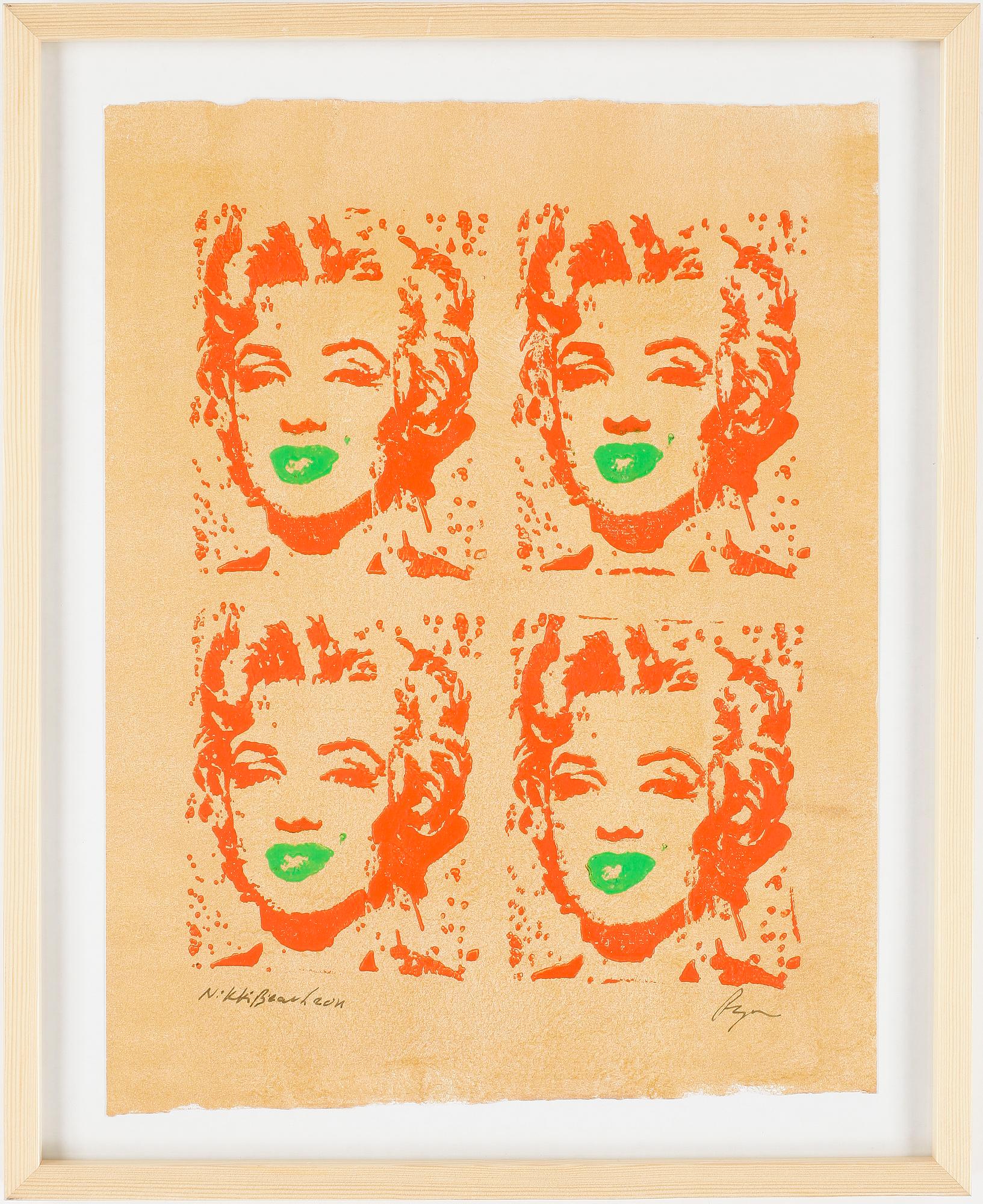 RICHARD RYAN, monoprint, signerad. "Nikki Beach 2011".