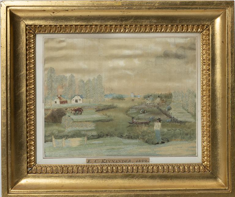 Side embroidery, E.C. Kinnander, 1822.