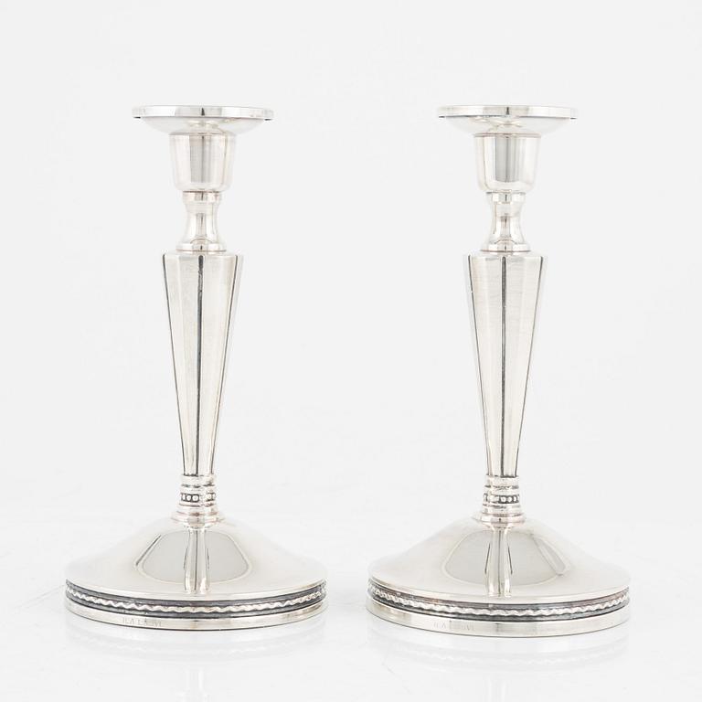 A pair of silver candlesticks, Löfman, MGAB, 1976.