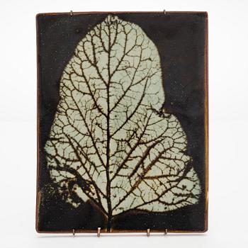 Toini Muona, a stoneware relief for Arabia, signed TM Arabia.
