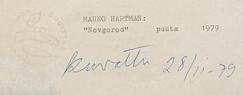 MAUNO HARTMAN, trärelief, signerad och daterad 1979.