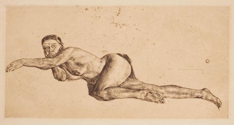 Lotte Laserstein, Nude resting.