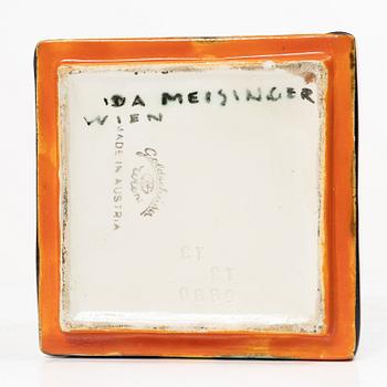 Ida Meisinger, a jar with lid, Goldscheider, Vienna, Austria.