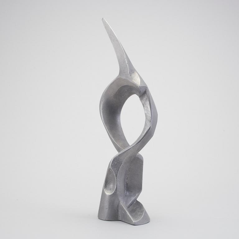 A JOHAN HELMER ZACKRISSON, "JACK ZAN" polished aluminium sculpture, signed.