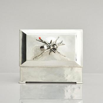 Kay Bojesen, a silver matchbox case, Copenhagen.