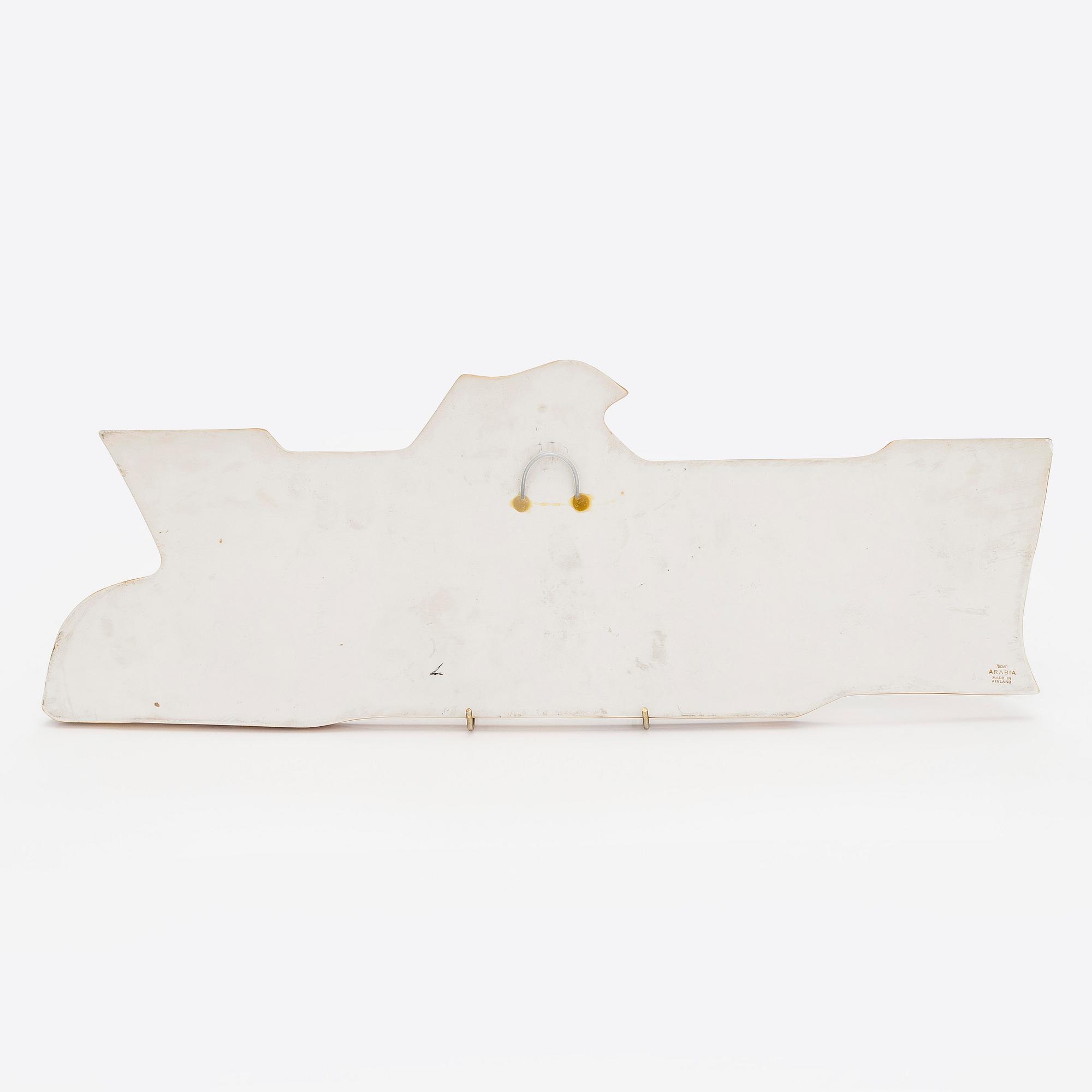 Gunvor Olin-Grönqvist, relief, stengods, signerad G. Olin-Grönqvist Arabia.