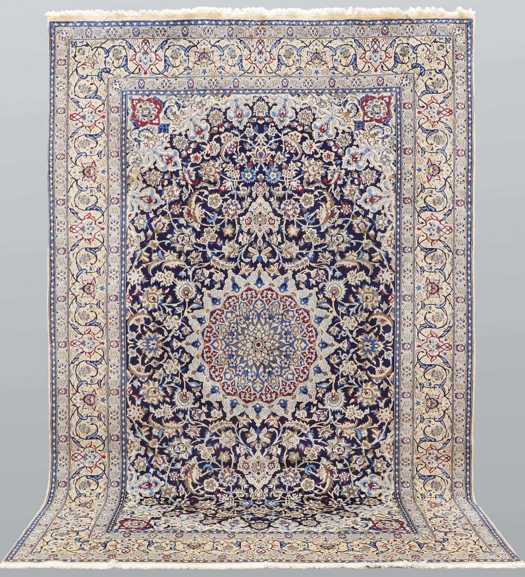 A carpet, Nain part silk so called 9 LAA, ca 322 x 211 cm.