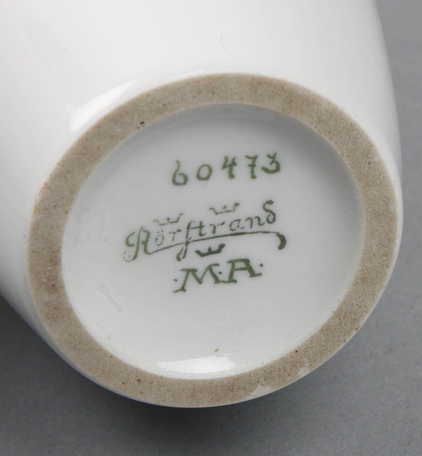 VAS, porslin, Mela Anderberg, Rörstrand. Omkring 1900.