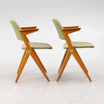 Bengt Ruda, a pair of armchairs, from the Triva series, Nordiska Kompaniet mid 20th Century.
