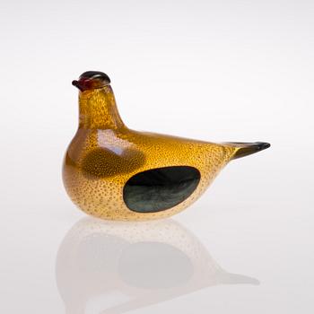 GLASS BIRD, signed O. Toikka Nuutajärvi. Annual bird 2001.