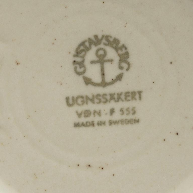 STIG LINDBERG, servis, 44 delar, stengods, "Birka", Gustavsberg.
