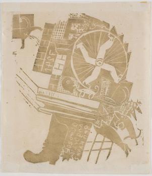 Otto Dix, "Lärm der Strasse" from "Neun Holzschnitte".