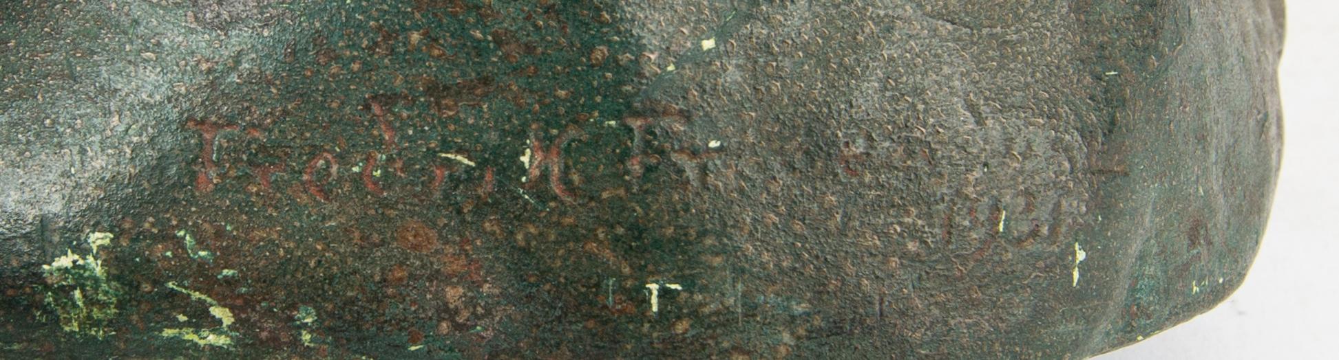 Fredrik Frisendahl, skulptur signerad och daterad 1931  patinerad gips.