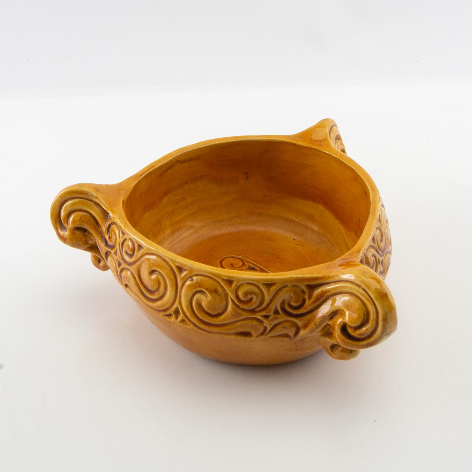 Borghild Kamph, bowl, Art Nouveau, signed and dated 1915.