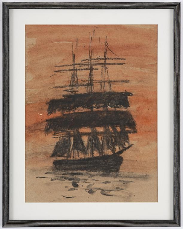 Gösta Werner, "Ships in sunset".