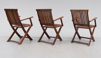 TRÄDGÅRDSSTOLAR, 3 st, 1900-talets andra hälft.