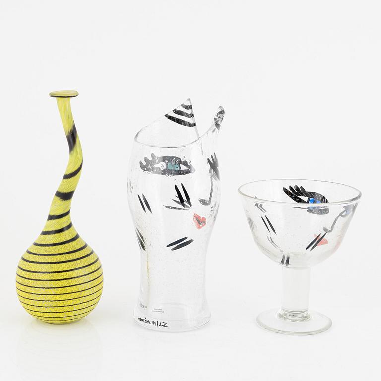 Ulrica Hydman-Vallien, three vases.