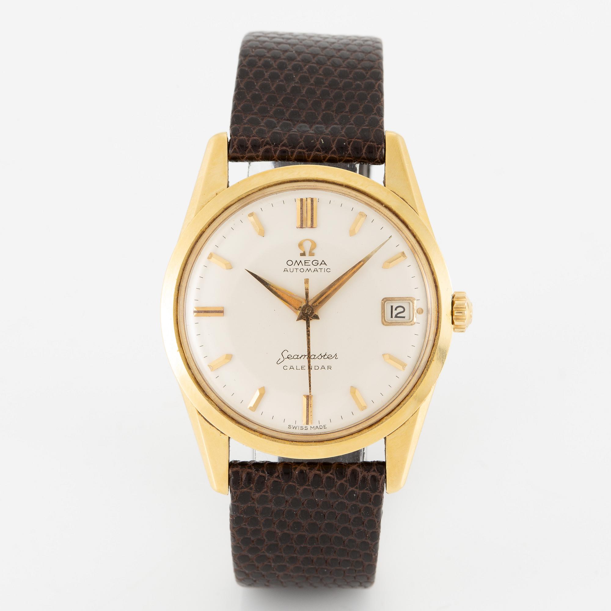 Omega, Seamaster, Calendar, wristwatch, 33.5 mm.