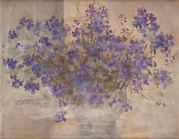 Lotte Laserstein, Purple flowers.