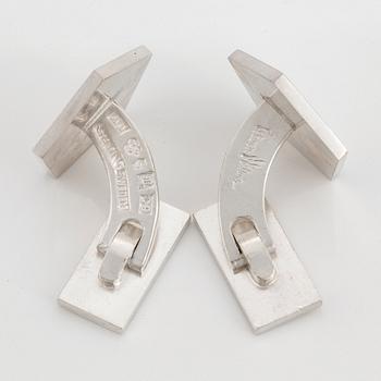 Wiwen Nilsson, a pair of sterling silver cuff-links, Lund, Sweden 1953.
