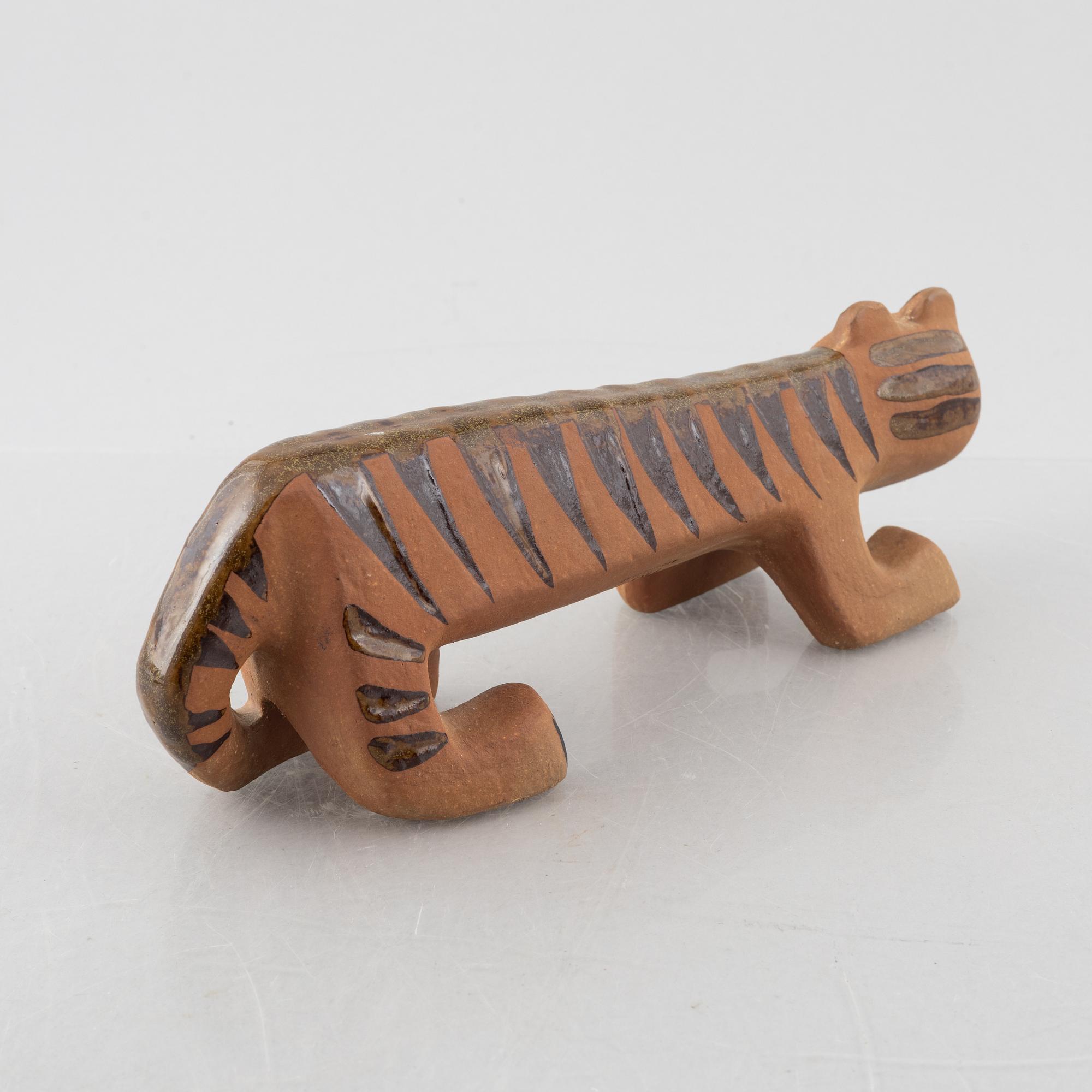 Lisa Larson, figurin, stengods, "Tiger", ur serien "Afrika", Gustavsberg.